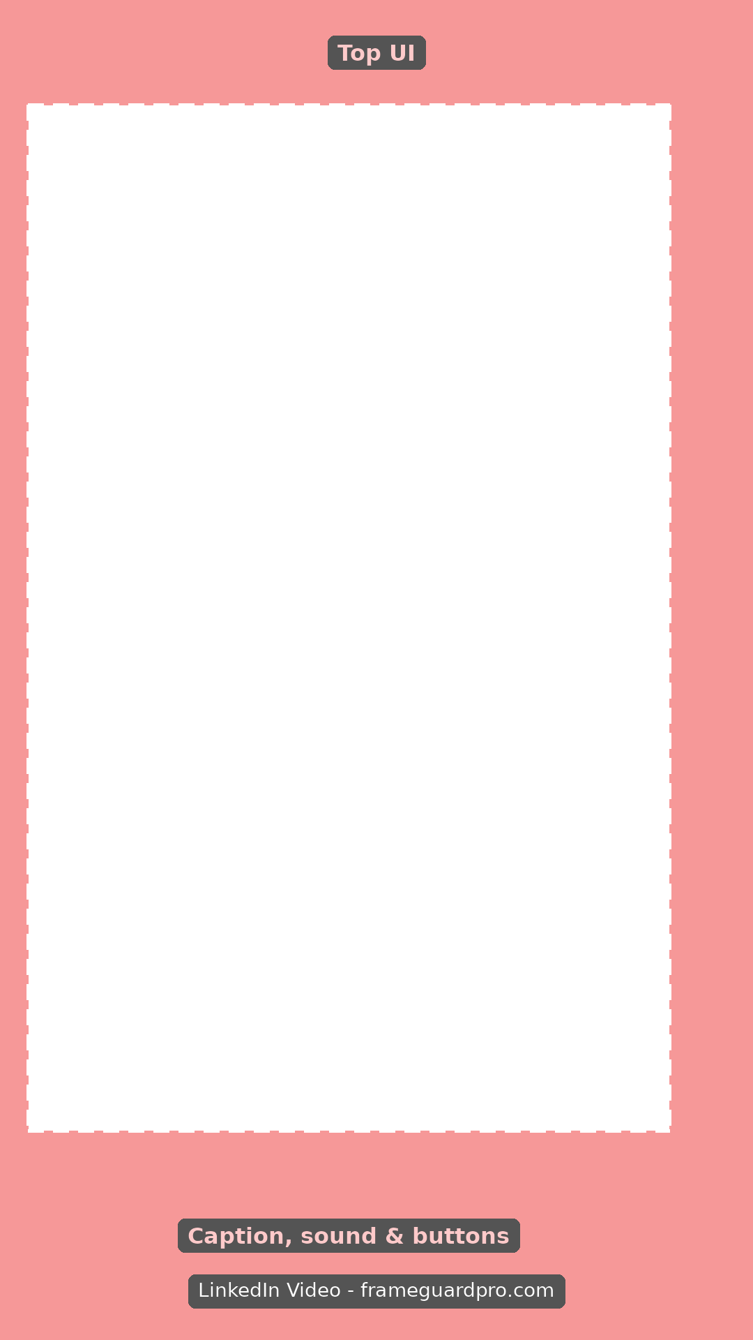 LinkedIn Video safe zone template overlay