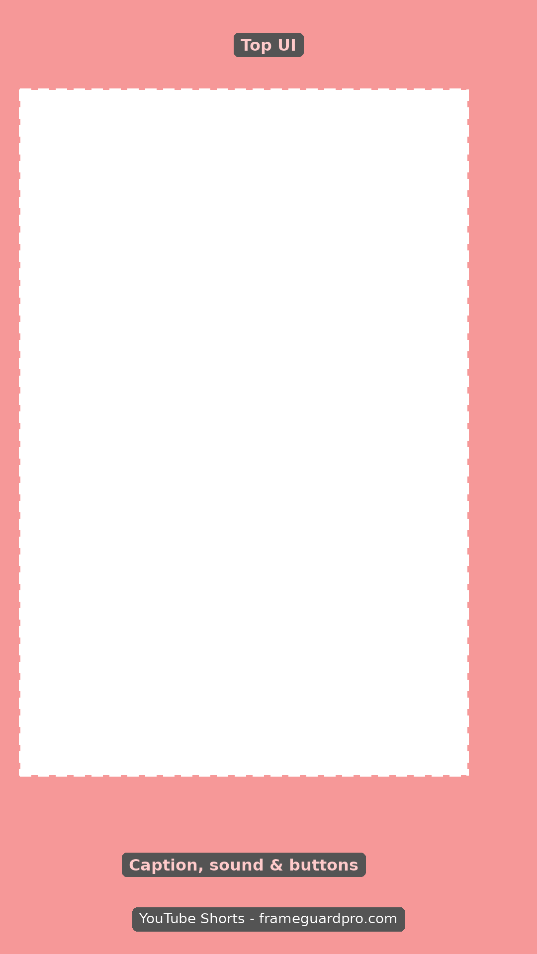 YouTube Shorts safe zone template overlay